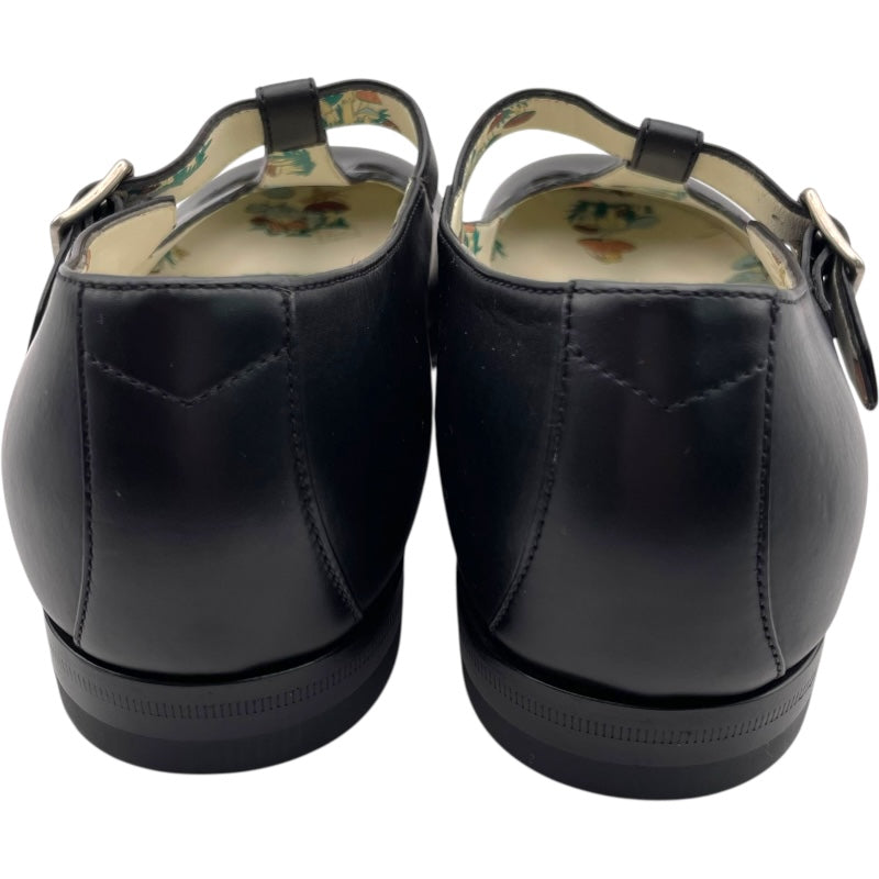 グッチ GUCCI メリージェーンローファー 634154 ブラック レザー レディース ローファー