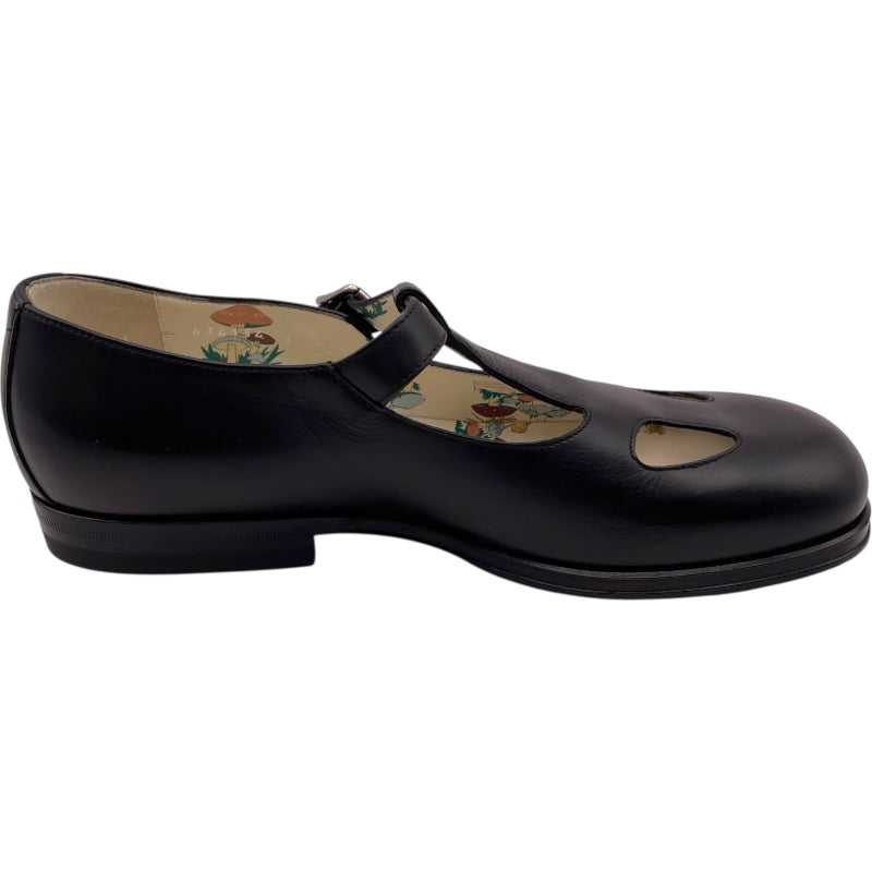 グッチ GUCCI メリージェーンローファー 634154 ブラック レザー レディース ローファー