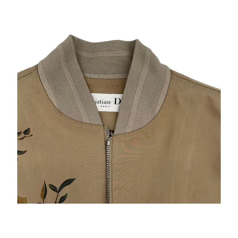 クリスチャン・ディオール Christian Dior フローラルプリントオーバーサイズブルゾン 257C36A3961 ベージュ ポリエステル/コットン レディース ブルゾン