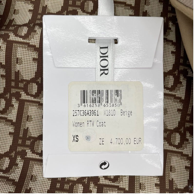 クリスチャン・ディオール Christian Dior フローラルプリントオーバーサイズブルゾン 257C36A3961 ベージュ ポリエステル/コットン レディース ブルゾン