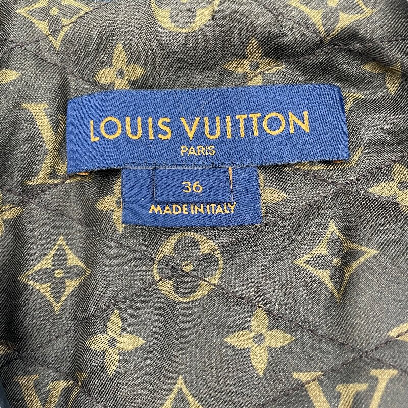 ルイ・ヴィトン LOUIS VUITTON ジップ装飾ショートレザージャケット FILJ79 ブラック レザー レディース その他アウター