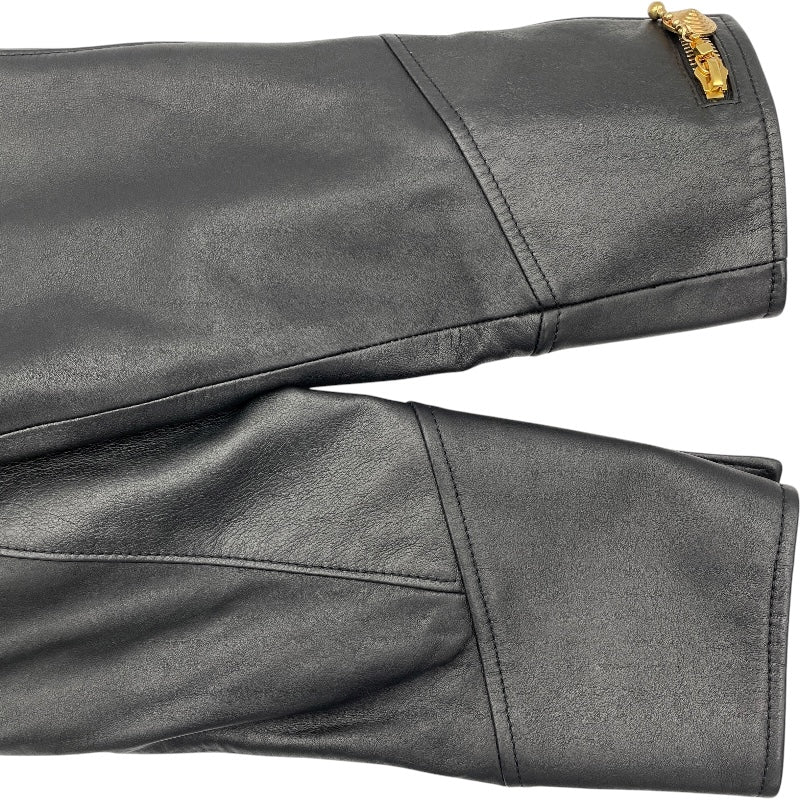 ルイ・ヴィトン LOUIS VUITTON ジップ装飾ショートレザージャケット FILJ79 ブラック レザー レディース その他アウター