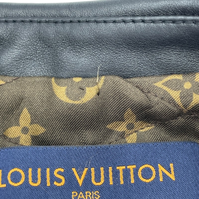 ルイ・ヴィトン LOUIS VUITTON ジップ装飾ショートレザージャケット FILJ79 ブラック レザー レディース その他アウター