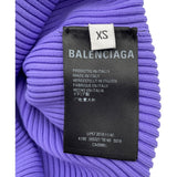 バレンシアガ BALENCIAGA ロゴプリント リブニットセーター パープル ナイロン レディース セーター