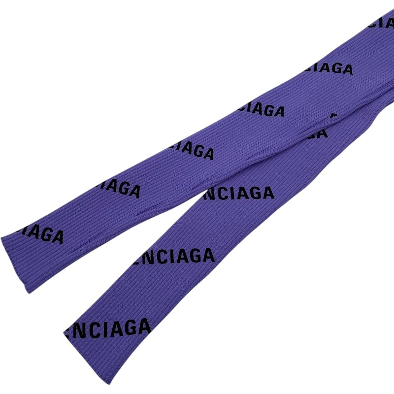 バレンシアガ BALENCIAGA ロゴプリント リブニットセーター パープル ナイロン レディース セーター