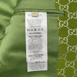 グッチ GUCCI GGジャガードテーラードジャケット 771954 グリーン ウール レディース テーラードジャケット