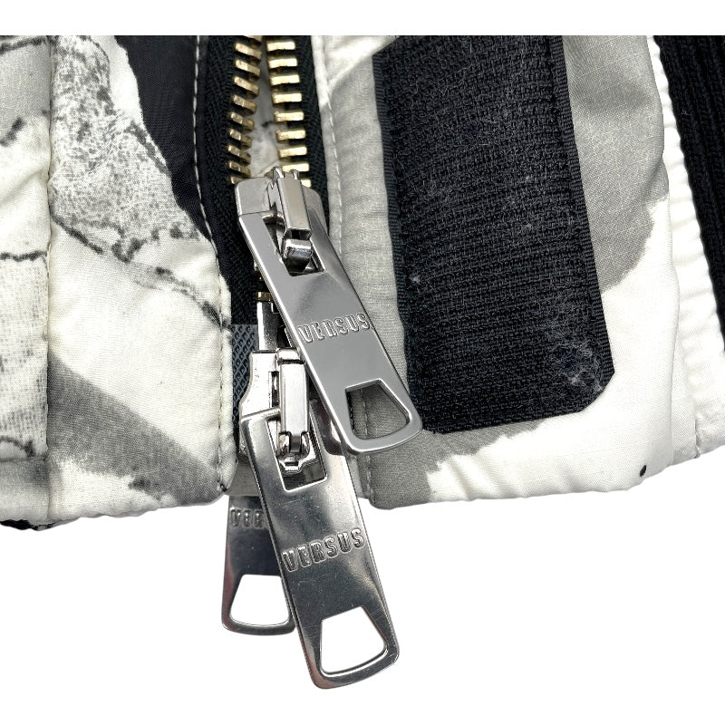 ヴェルサーチ VERSACE 総柄ダウンジャケット BD50381 ホワイト ナイロン レディース ダウンジャケット