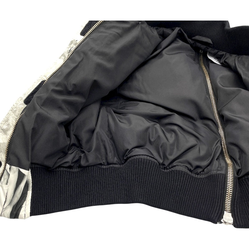 ヴェルサーチ VERSACE 総柄ダウンジャケット BD50381 ホワイト ナイロン レディース ダウンジャケット