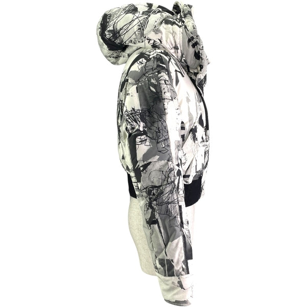 ヴェルサーチ VERSACE 総柄ダウンジャケット BD50381 ホワイト ナイロン レディース ダウンジャケット