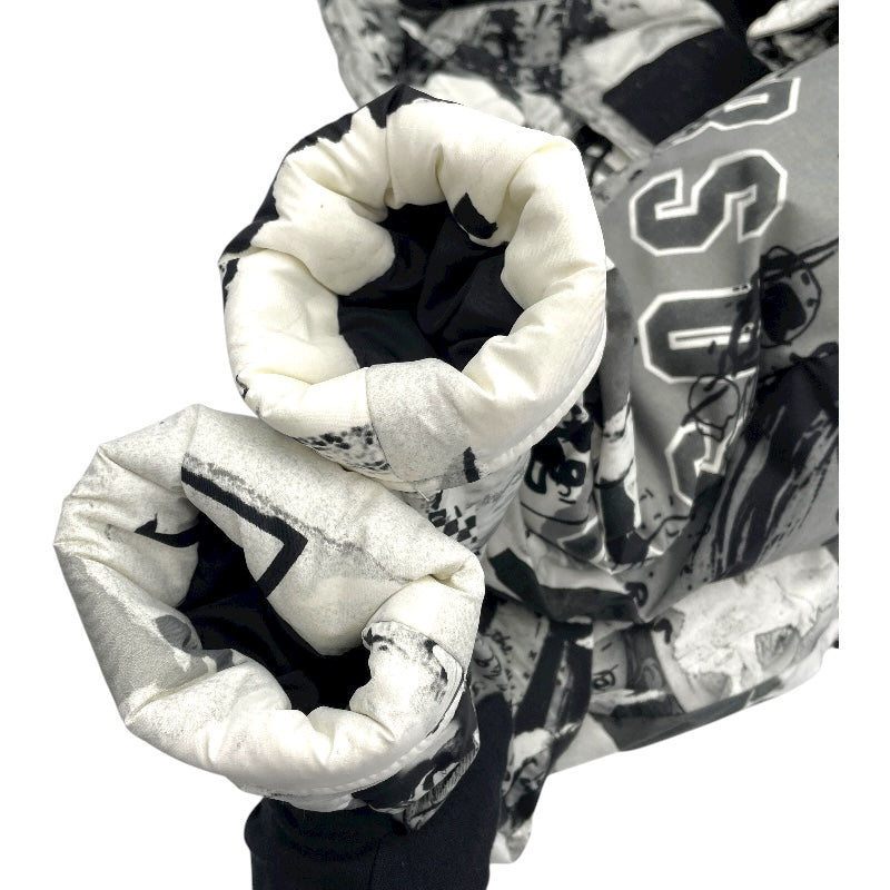 ヴェルサーチ VERSACE 総柄ダウンジャケット BD50381 ホワイト ナイロン レディース ダウンジャケット