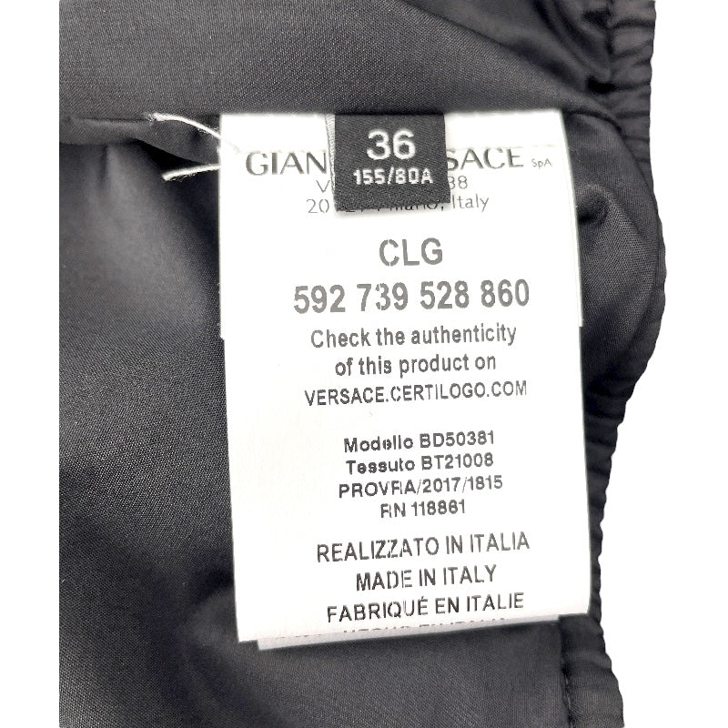 ヴェルサーチ VERSACE 総柄ダウンジャケット BD50381 ホワイト ナイロン レディース ダウンジャケット