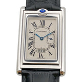 カルティエ Cartier タンクバスキュラメントLM W1016055 ホワイト ステンレススチール SS メンズ 腕時計