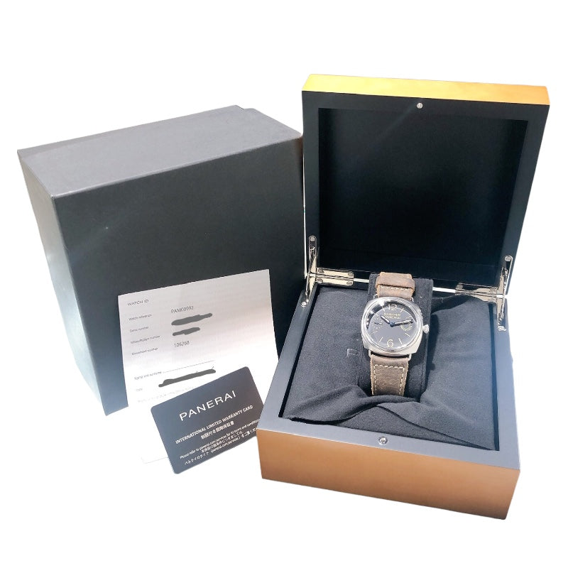 パネライ PANERAI ラジオミール 8デイズ PAM0992 ブラック SS メンズ 腕時計