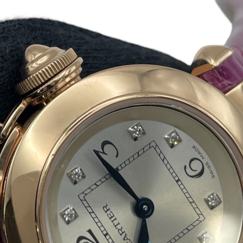 カルティエ Cartier ミスパシャ 30mm WJ124028 シルバー K18PG/革ベルト クオーツ レディース 腕時計