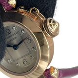 カルティエ Cartier ミスパシャ 30mm WJ124028 シルバー K18PG/革ベルト クオーツ レディース 腕時計