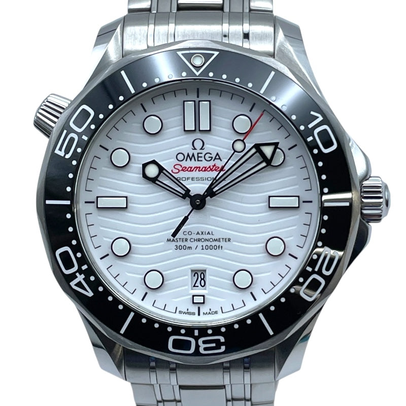 オメガ OMEGA シーマスター ダイバー300M マスタークロノメーター 210.30.42.20.04.001 ホワイト SS メンズ 腕時計