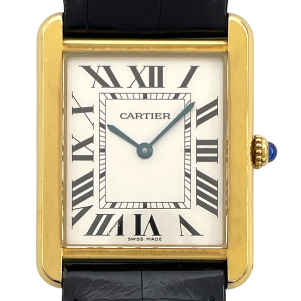 カルティエ Cartier タンクソロ LM W1018855 シルバー YG/SS クオーツ メンズ 腕時計