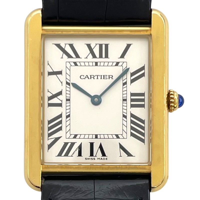 カルティエ Cartier タンクソロ LM W1018855 シルバー YG/SS クオーツ メンズ 腕時計