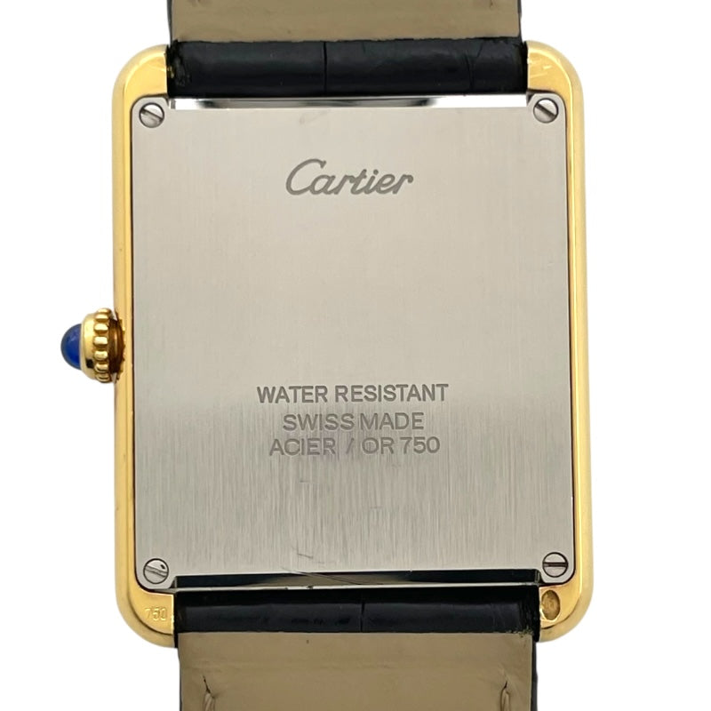 カルティエ Cartier タンクソロ LM W1018855 シルバー YG/SS クオーツ メンズ 腕時計