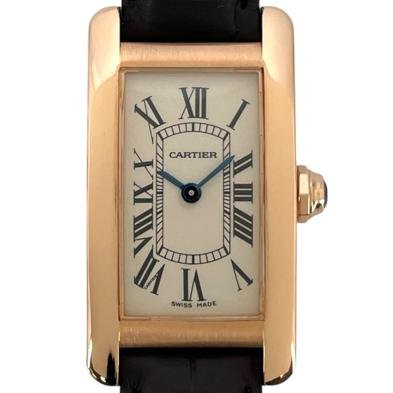 カルティエ Cartier タンク アメリカン SM W2607456 アイボリー K18PG クオーツ ユニセックス 腕時計