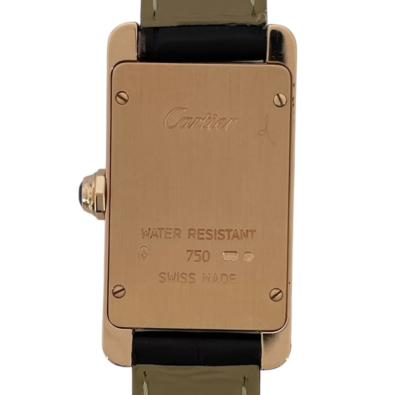 カルティエ Cartier タンク アメリカン SM W2607456 アイボリー K18PG クオーツ ユニセックス 腕時計