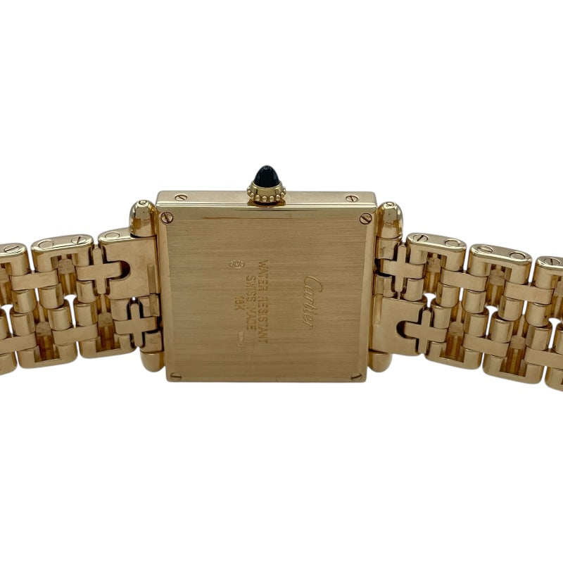 カルティエ Cartier タンク オビュ LM W15122N7 シルバー K18YG クオーツ レディース 腕時計