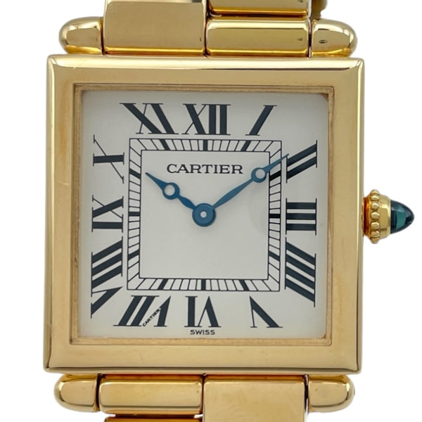 カルティエ Cartier タンク オビュ LM W15122N7 シルバー K18YG クオーツ レディース 腕時計