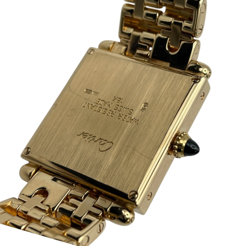 カルティエ Cartier タンク オビュ LM W15122N7 シルバー K18YG クオーツ レディース 腕時計