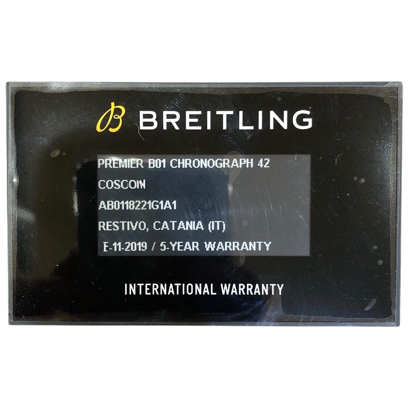ブライトリング BREITLING プレミエB01 クロノグラフ42 AB0118221G1A1 シルバー SS メンズ 腕時計