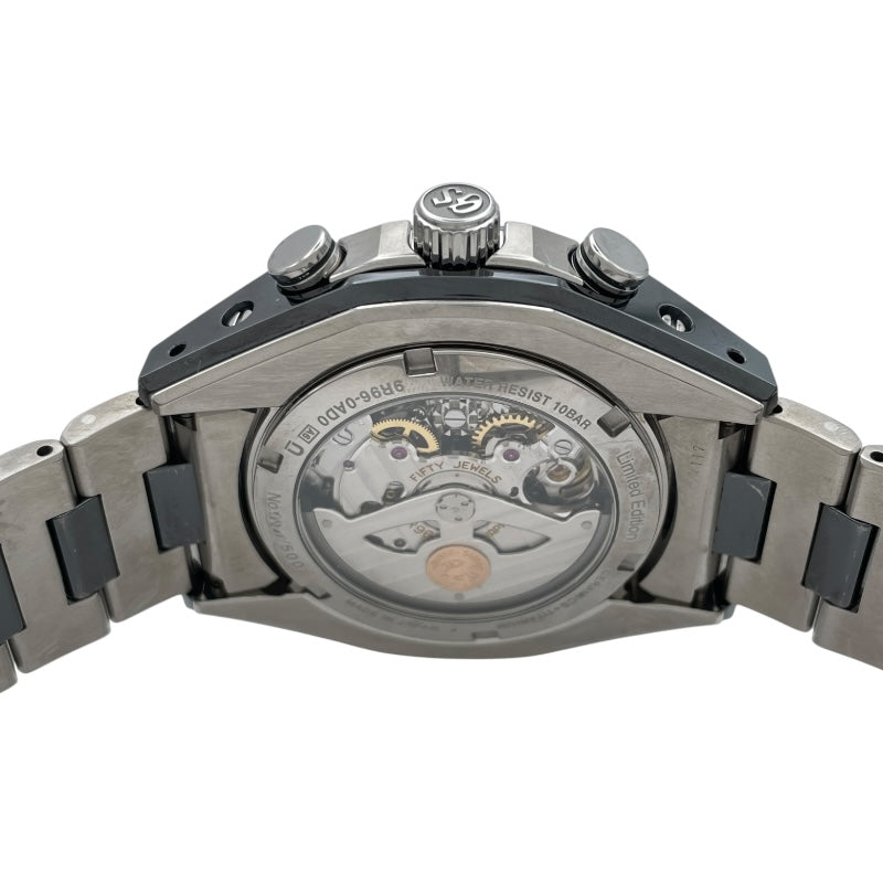 グランドセイコー Grand Seiko スポーツコレクション スプリングドライブ クロノグラフ GMT SBGC219 ブルー チタン/セラミック 自動巻き メンズ 腕時計