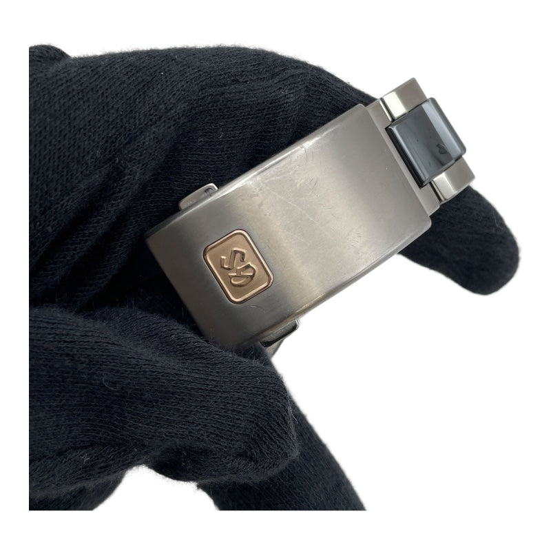 グランドセイコー Grand Seiko スポーツコレクション スプリングドライブ クロノグラフ GMT SBGC219 ブルー チタン/セラミック 自動巻き メンズ 腕時計