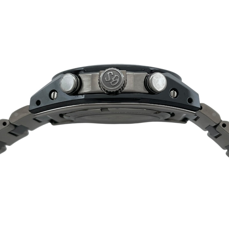 グランドセイコー Grand Seiko スポーツコレクション スプリングドライブ クロノグラフ GMT SBGC219 ブルー チタン/セラミック 自動巻き メンズ 腕時計