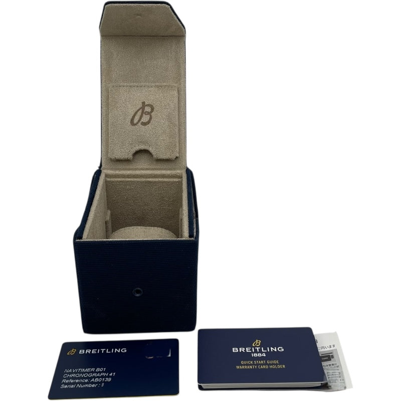 ブライトリング BREITLING ナビタイマーB01 クロノグラフ 41 AB0139 シルバー SS/革ベルト 自動巻き メンズ 腕時計