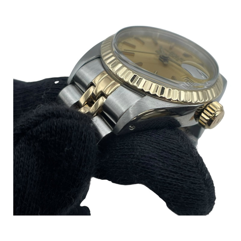 ロレックス ROLEX オイスターパーペチュアル デイト 6917 ゴールド K18YG/SS 自動巻き レディース 腕時計