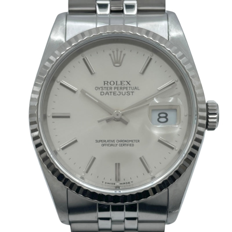 ロレックス ROLEX デイトジャスト 16234 シルバー WG/SS メンズ 腕時計