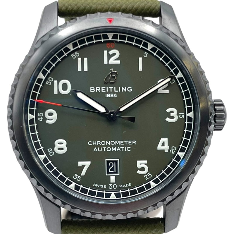 ブライトリング BREITLING アビエーター 8 オートマティック41 ブラックスチール カーティス ウォーホーク M173152A1L1X1 カーキ SS 自動巻き メンズ 腕時計
