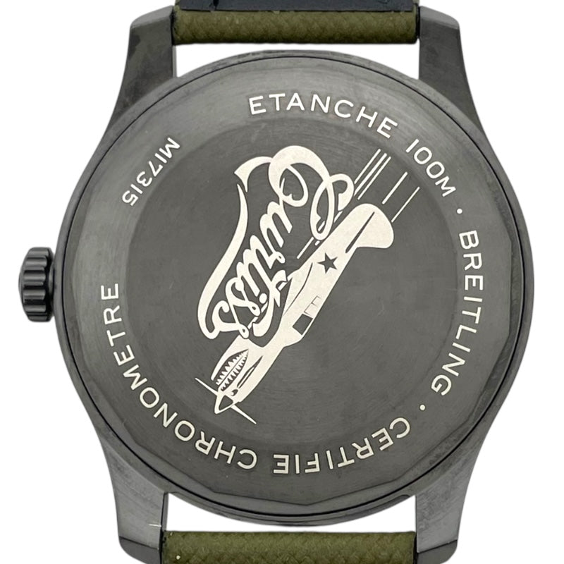 ブライトリング BREITLING アビエーター 8 オートマティック41 ブラックスチール カーティス ウォーホーク M173152A1L1X1 カーキ SS 自動巻き メンズ 腕時計