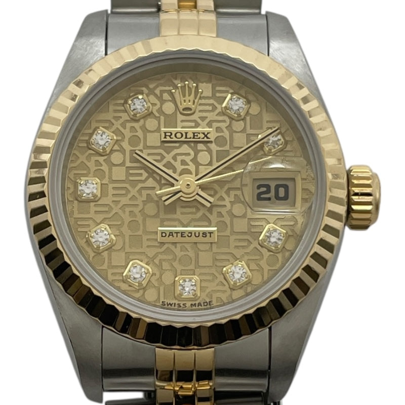 ロレックス ROLEX デイトジャスト ホリコン 69173G ゴールド K18/SS 自動巻き レディース 腕時計