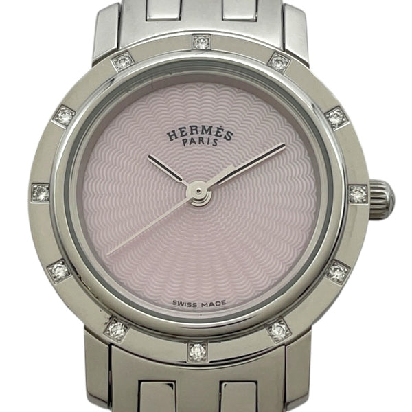 エルメス HERMES クリッパー ナクレ ピンクシェル CL4.230 ピンク SS