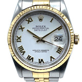 ロレックス ROLEX デイトジャスト 16233 ホワイト K18/SS 自動巻き メンズ 腕時計