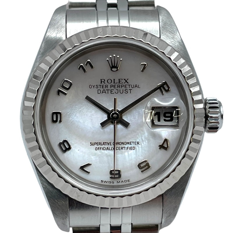 ロレックス ROLEX デイトジャスト ホワイトシェル 79174NA ホワイトシェル SS 自動巻き レディース 腕時計