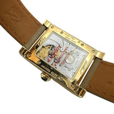 カルティエ Cartier タンクアビス 2タイムゾーン LM W1534251 アイボリー K18 手巻き メンズ 腕時計