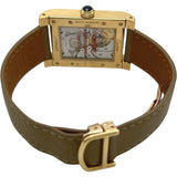 カルティエ Cartier タンクアビス 2タイムゾーン LM W1534251 アイボリー K18 手巻き メンズ 腕時計