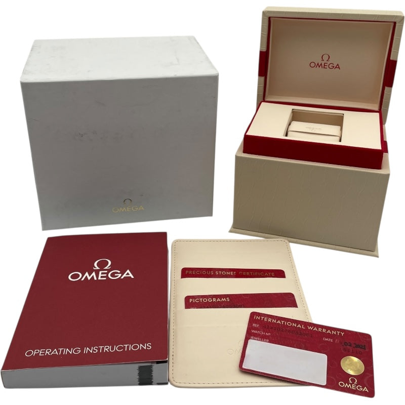 オメガ OMEGA デビルプレステージ　クォーツ 424.10.27.60.53.001 ブルー SS クオーツ レディース 腕時計