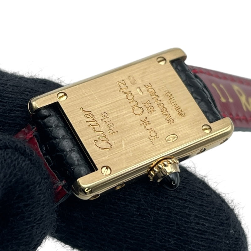 カルティエ Cartier ミニタンク W1501856 シルバー K18YG/革ベルト クオーツ レディース 腕時計