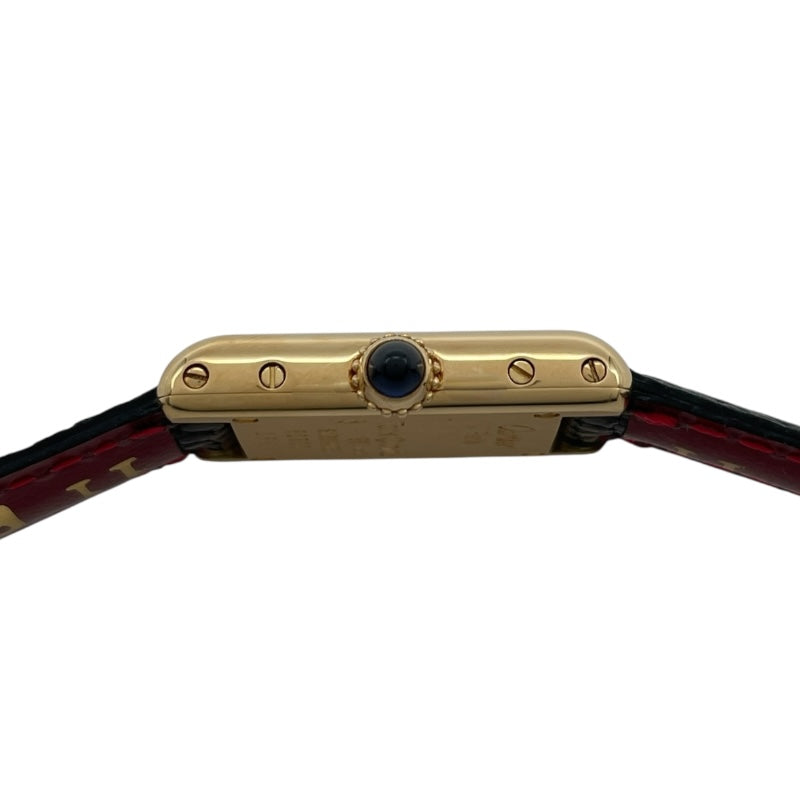 カルティエ Cartier ミニタンク W1501856 シルバー K18YG/革ベルト クオーツ レディース 腕時計