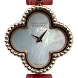 ヴァンクリーフ＆アーペル Van Cleef & Arpels スウィート アルハンブラ ホワイトシェル VCAR08SF00 ホワイトシェル K18PG クオーツ レディース 腕時計