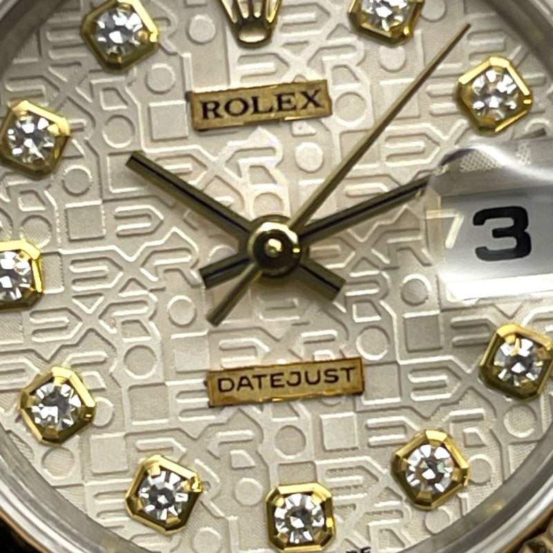 ロレックス ROLEX デイトジャスト ホリコン 69173G シルバー K18/SS 自動巻き レディース 腕時計