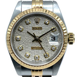 ロレックス ROLEX デイトジャスト ホリコン 69173G シルバー K18/SS 自動巻き レディース 腕時計