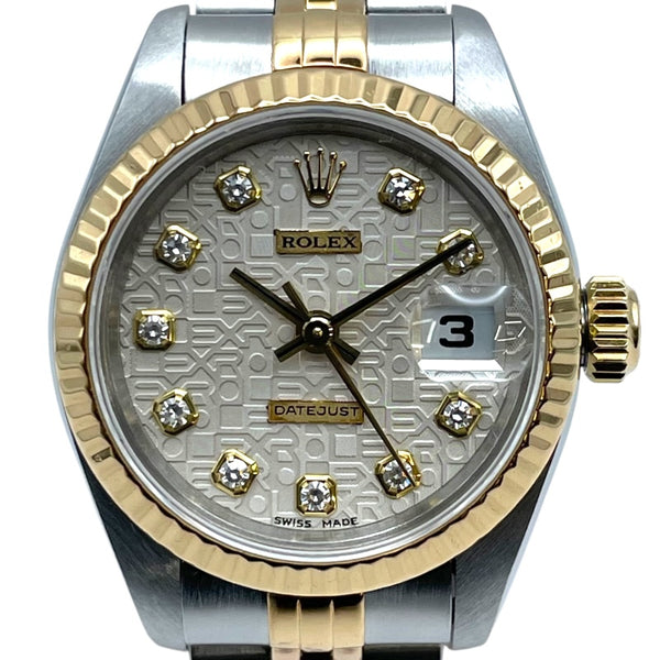 ロレックス ROLEX デイトジャスト ホリコン 69173G シルバー K18/SS 自動巻き レディース 腕時計